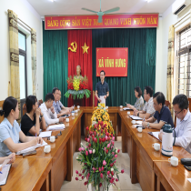 Hội nghị quán triệt nội dung kiểm tra An toàn thực phẩm tại các bếp ăn bán trú trường học trên địa bàn xã Vĩnh Hưng