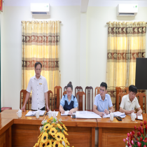 Xã Vĩnh Hưng tổ chức làm việc thống nhất phương án kê khai, kiểm đếm ngôi mộ tổ dòng họ Phan tại thôn Sen