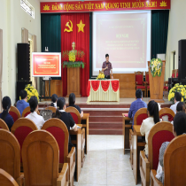 Hội nghị thông báo kết quả kiểm tra an toàn thực phẩm bếp ăn bán trú trường học trên địa bàn xã Vĩnh Hưng năm 2026